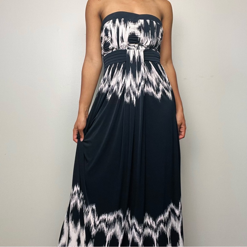 Max & Cleo Strapless Maxi Black Dress